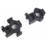 Coppia di Anelli Alti Tri-side Rail 25.4 - 30 mm Neri (AO9031 AIM-O)