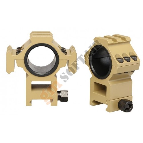 Coppia di Anelli Alti Tri-side Rail 25.4 - 30 mm TAN (AO9031 AIM-O)
