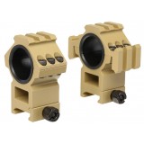 Coppia di Anelli Alti Tri-side Rail 25.4 - 30 mm TAN (AO9031 AIM-O)