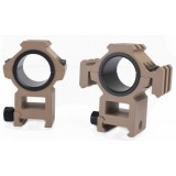 Coppia di Anelli Alti Tri-side Rail 25.4 - 30 mm TAN (AO9031 AIM-O)