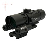 Prisme Scope 4x32 - Red Laser - Black (8384 JS-Tactical)