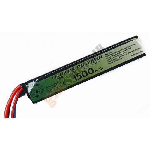 LiPo 7.4V x 1500mAh - 30C - Tubo - DEANS (A15TT SUPREME)