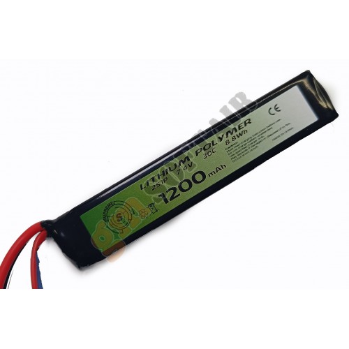 LiPo 7.4V x 1200mAh - 30C - Tubo - DEANS (A12TD SUPREME)