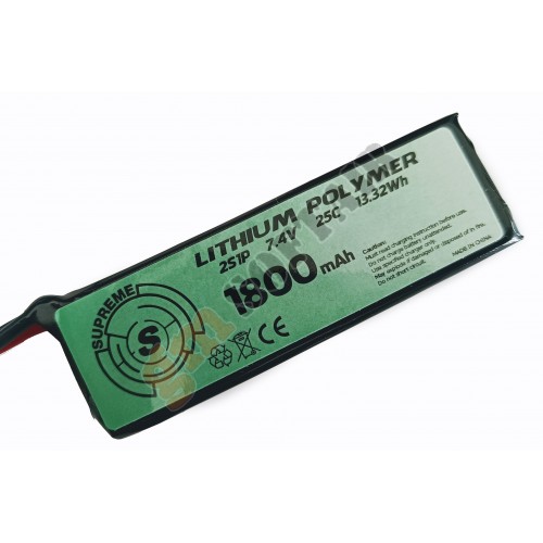 LiPo 7.4V x 1800mAh - 25C - Tavoletta (A18T SUPREME)