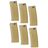 Box 6 Caricatori REAL CAP 30 bb TAN (GB-06-09 Lonex)