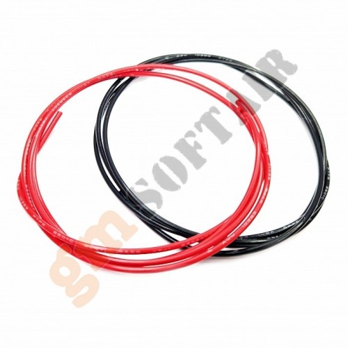 Cavi Rosso/Nero - Isolamento Teflon - 16AWG - 1 mt (PTFE-16-2X JeffTron) Cavi Rosso/Nero - Isolamento Teflon - 16AWG - 1 mt (PTFE-16-2X JeffTron)