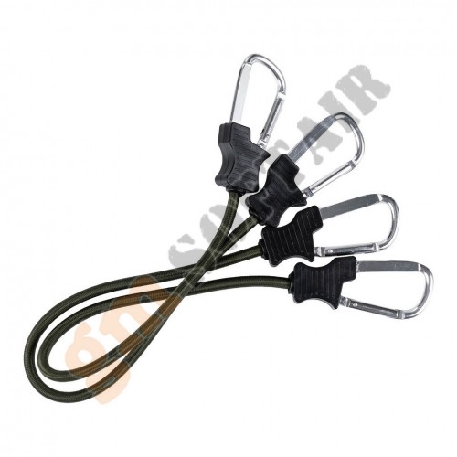 Carabiner Bungee Cords - 24inch/60cm - Green (419201 Fosco) Carabiner Bungee Cords - 24inch/60cm - Green (419201 Fosco)