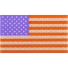 Bandiera USA SX a Colori Plastificata Small