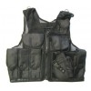 Gillet tattico a rete con fondina nero
